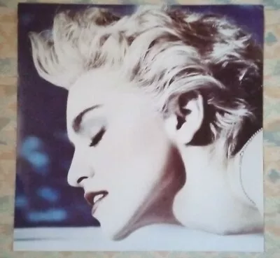 ONLY 1 ON EBAY! PROMO! Madonna POSTER  TRUE BLUE  12 X12  Record Flat Excellent  • $19.99