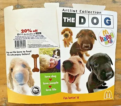 Vintage The Dog Artist Collection Mcdonalds Original Happy Meal Box & Tray Liner • $9.64