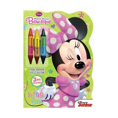 DISNEY Minnie Mouse Bow-Tique Spring Into Fun Coloring Book WITH Crayon Set • $8.99