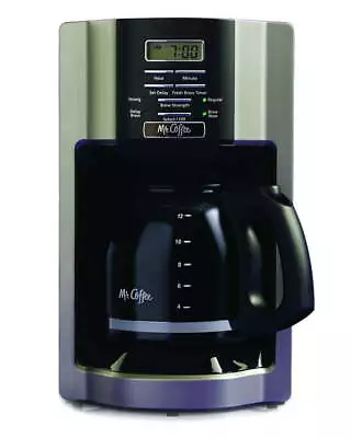 Mr. Coffee 12 Cup Programmable Function Coffeemaker Rapid Brew Brushed Metallic • $34.77