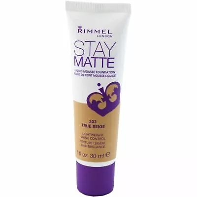 Rimmel London Stay Matte Liquid Mousse - 203 True Beige - Foundation • $7.49