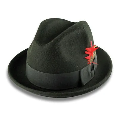 New Men 's 100% Wool Fedora Trilby Hat Style LH-1 Size S M L XL  • $26.95