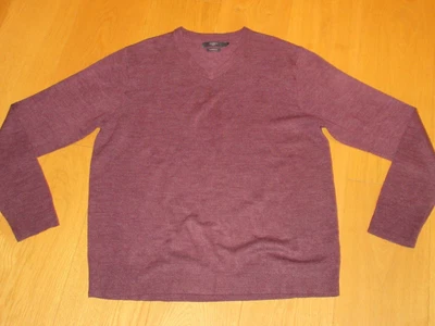 £0.99 • Buy Mens BHS Atlantic Bay Purple Soft Acrylic Long Sleeve Jumper, V Neck, Size L