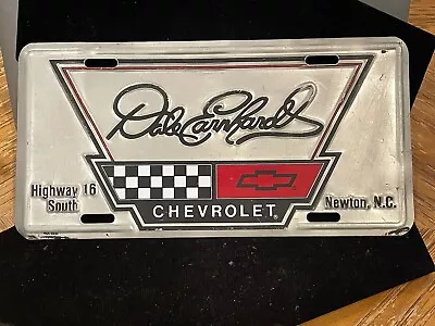 Vintage CHEVROLET CHEVY Dealership Dale Earnhardt Advertising License Plate • $7.99