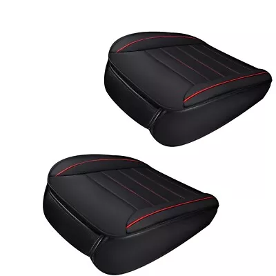 2x PU Leather Car Front Seat Cover 3D Breathable Chair Pad Full Surround Cushion • £45.47
