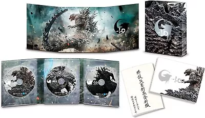 Godzilla Minus One -1.0 Deluxe Edition 3 Blu-ray+2 Booklet+Case Japan TBR-34168D • $80