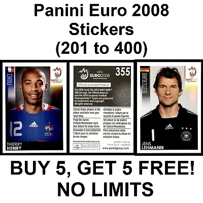 Panini Euro 2008 (201 To 400) **Please Select Stickers** • £1