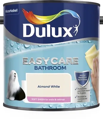 £24.99 • Buy Dulux Bathroom Easycare - Soft Sheen Bathroom Emulsion - All Colours