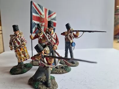 W Britains Napoleonic 44th Reg British Foot Line Infantrymen X 5. • £25