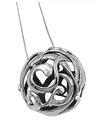 QVC Hagit Sterling Intertwining Ball Pendant W/ 31 Chain • $210.99