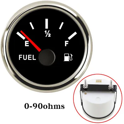 52MM Black Fuel Level Gauge 0-90 Ohms For Auto Truck Motorcycle Marine USA STOCK • $22.92