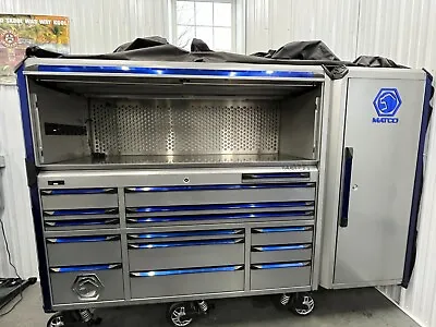 Matco Triple Bay Revel X Tool Box With Power Drawers And Stainless Steel Top. • $15750