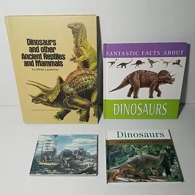 Lot Of 4 Dinosaur Books -- Ancient Reptiles And Mammals Prehistoric Audubon • $10