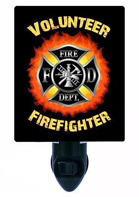 Firefighter Decorative Photo Night Light Volunteer Firefighter • $30.49