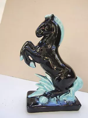 Welsh Rearing Cob  Black Gloss Horse Figurine  Vintage Ornament Made In Japan • £59.38