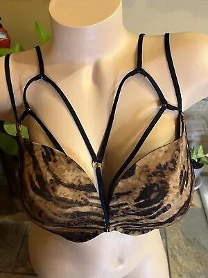 NEW La Senza Beyond Sexy Tiger Lace Classic Push Up Underwire Bra 36E NWOT • $18