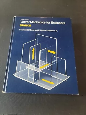 VECTOR MECHANICS FOR ENGINEERS DYNAMICS & Statics 3rd EDITION By Beer & Johnston • $12