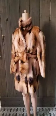 Vintage Gianni Versace Couture Fur Coat With Leather Inserts Sz It42 • $15000