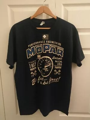 Mens Chrysler Dodge Mopar Logo  T-Shirt (Blue) Size Large New • $17.95