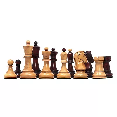 The Fischer Dubrovnik 1970 Reproduced Chessmen In Distressed & Mahogany Stained • $308.65