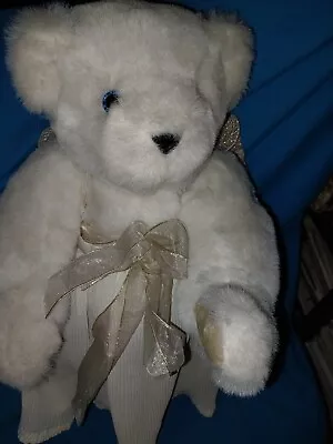 Vintage Vermont Teddy Bear Blue Eye Angel • $10