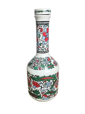 Metaxa *Empty*  Liquor Porcelain Decanter Jar Vase Floral Design Red/Green/Blue • $28