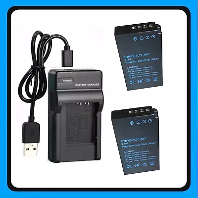 2X EN-EL20a Battery + Usb Charger For  Nikon  EN-EL20 Coolpix P950 P1000 Camera • $58.80