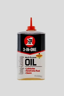 3-IN-ONE MULTI-PURPOSE HOUSEHOLD Lubricating Oil Cleans Protects 3-in-1 8 Oz • $13.99