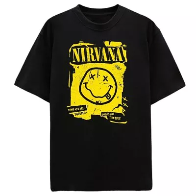 Nirvana Smiley Shirt Smiley Face Unisex T-Shirt Vintage Band Tee • $35.42