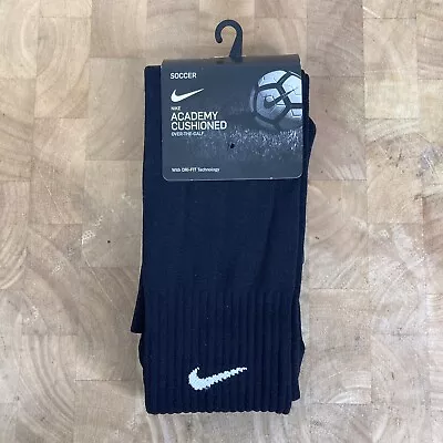 Nike Academy Cushioned Over-The-Calf Soccer Socks - Black - Men's Size: L (8-12) • $13.99