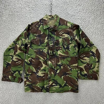 Army Shirt Mens Small  Oversize Green DPM Camo Long Sleeve Collared Button Up • £10.99