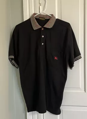 Burberry’s Of London Vintage Black Polo Shirt Size Medium • $99