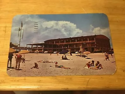 Myrtle Beach SC~Ocean Front Pavilion~Bathing Beauties~Empty Lifeguard Chair~1957 • $6