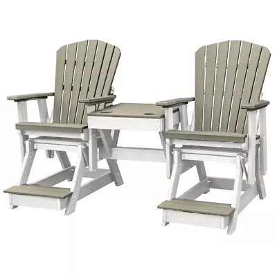 OS Home And Office 516WWWT-K Double Balcony Height Glider With Center Table • $1571.35