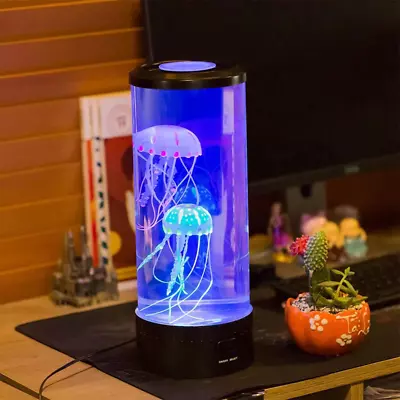 5 Color Jellyfish Active Aquarium LED USB Lamp Gift Home Decor Kids Adults Relax • £24.52