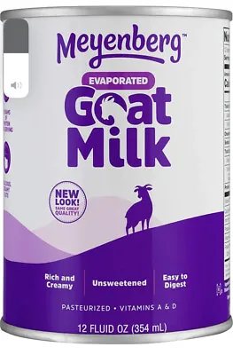 Meyenberg Evaporated Goat Milk Vitamin D 12 Ounce Pack Of 12 • $39.99