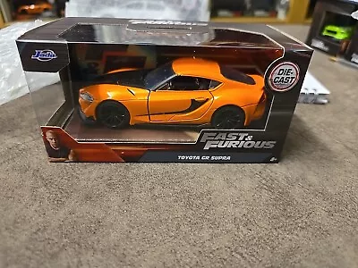 Jada 32097 Fast & Furious 9 Toyota Gr Supra Orange F9 1/24 Scale Mint In Box • £12