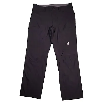 Eddie Bauer Pants Mens 33x29 Hemmed Black First Ascent Nylon Cargo Pocket Hike • $28.99