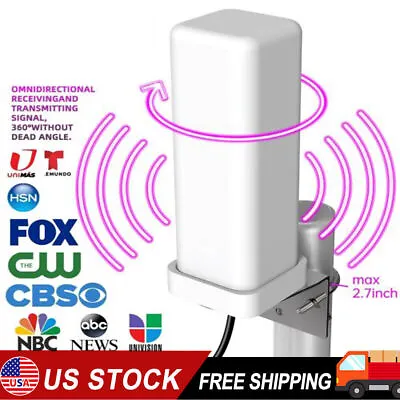 6000Miles Outdoor TV Antenna Digital HDTV 4K Antenna Signal Booster 35DBI US NEW • $17.49