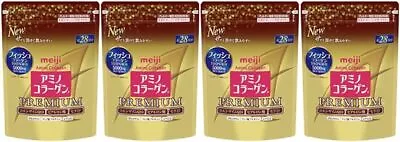 Meiji Amino Collagen Premium Powder 28 Days 196 G (6.91 Oz) Pack Of 4 • $123