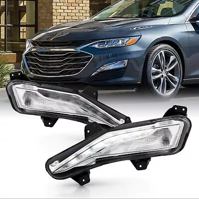 Bumper Fog Lights Turn Signal Lamps W/ LED DRL Lights For 2019-2022 Chevy Malibu • $66.71