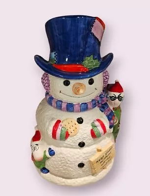 Vintage Hallmark Shoebox Maxine Snowman Cookie Jar J. Wagner. Hand Painted • $29.99