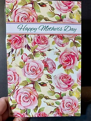 Happy Mother’s Day Card Pink Roses Inside And Out! • $2.95