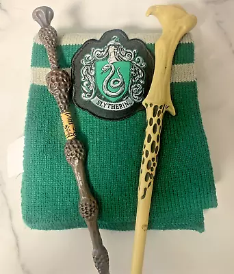 Wizard World Allusdumbledore Wand / Lord Voldemort Wand / Slytherin H Pott Scarf • $25