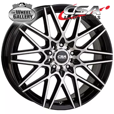 CSA Hotwire 16x6.5 5/105 40P Gloss Black Machined Face Set Of Alloy Wheel Wheels • $876