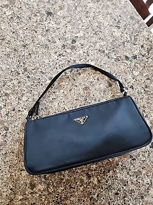 Prada Vintage Pochette Shoulder Bag Small Black Baguette • $299.99