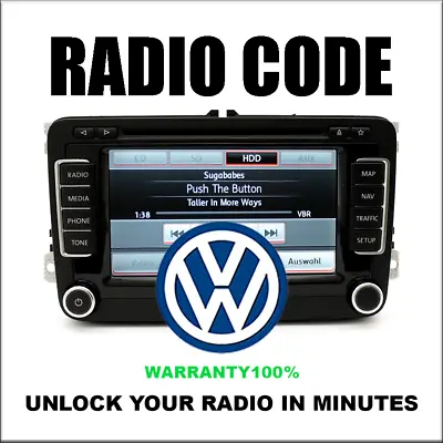 Unlock Navigation Vw Radio Codes Full Series Rns510 Mfd 7 Rcd510 Fast Service • $5.99