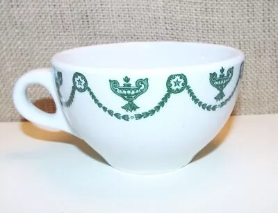 Syracuse China Restaurant Large Coffee Cup St Elmo Vine Trophy 1940 OPCO Green • $6.99