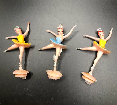 Vintage Ballerina Cake Topper From 1960s 3 Pieces • $10.20