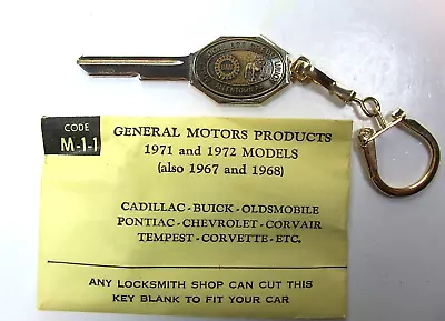 Mack Truck Gold Bulldog Nos Gm B48-a Key Ignition Blank Key A Chain Ring Vintage • $16